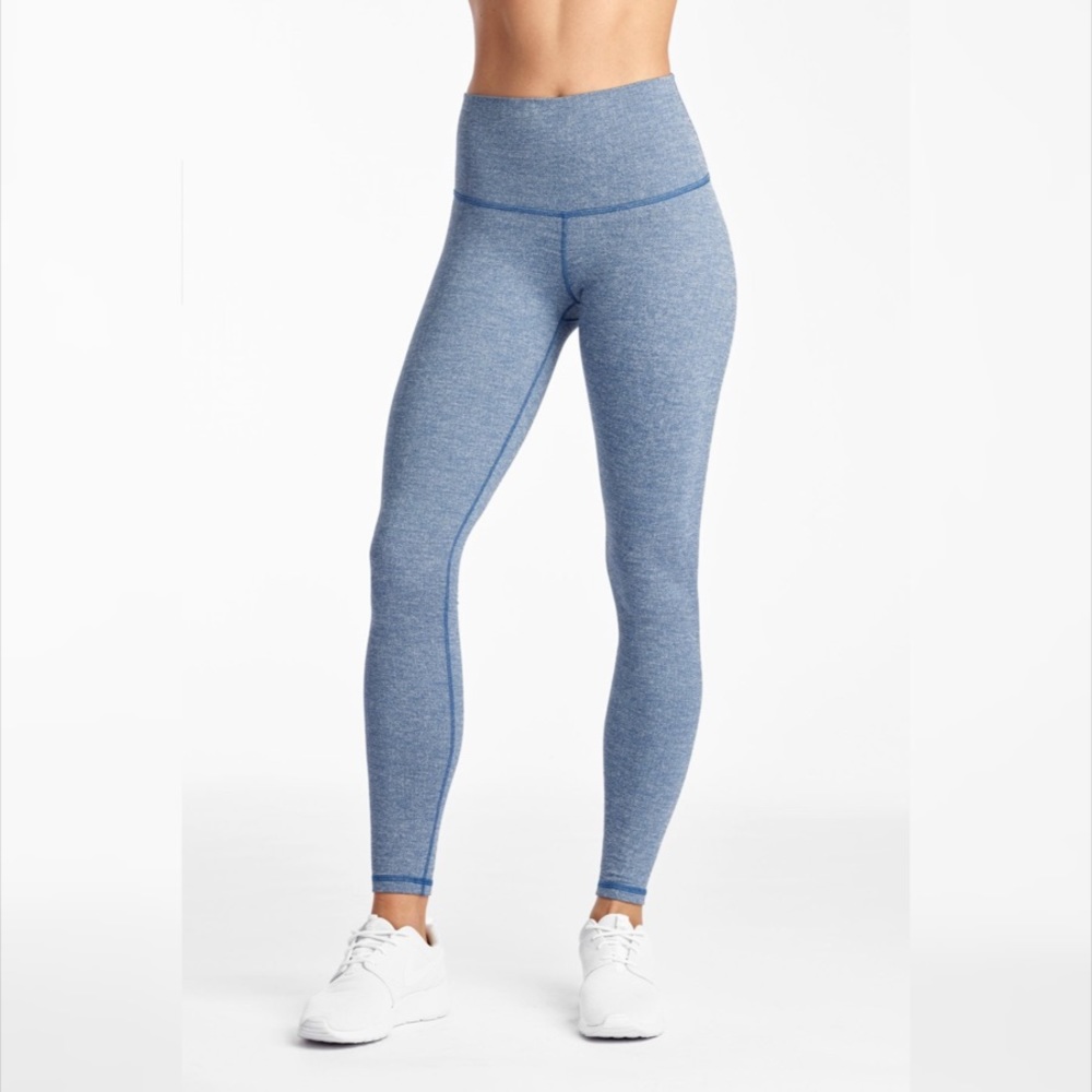 DYI Blue Herringbone Full Length Leggings